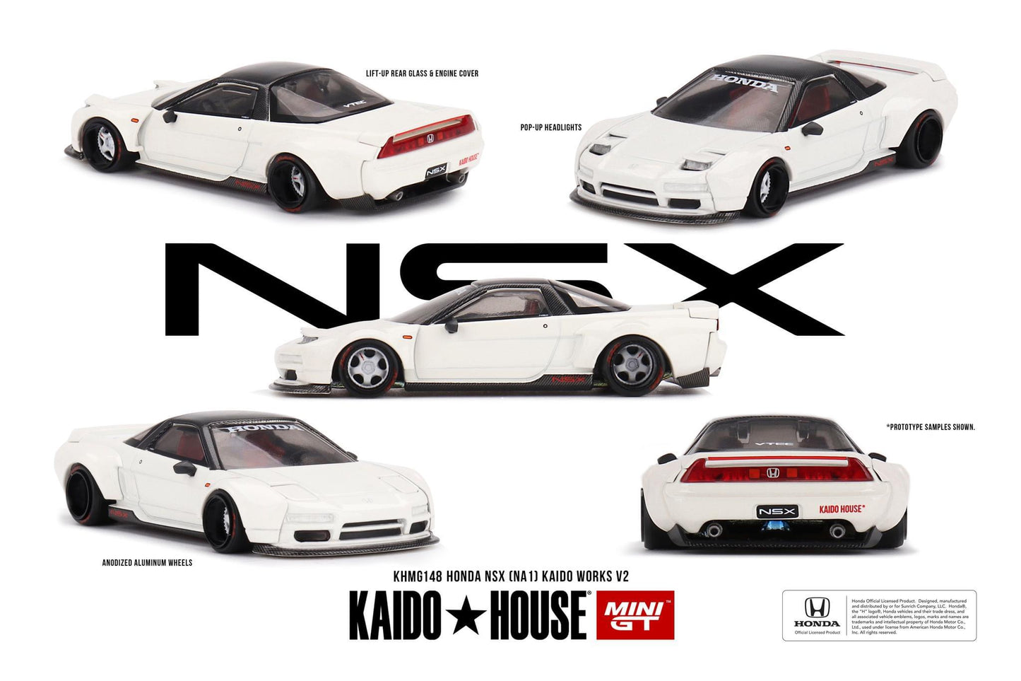 MINI GT x Kaido House 1:64 #148 HONDA NSX (NA 1) KAIDO WORKS V2 White