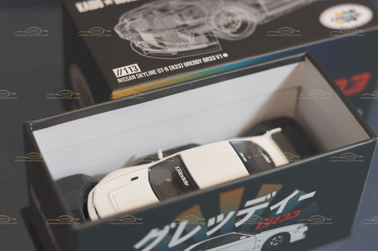 MINI GT x Kaido House 1:64 #113 Nissan Skyline GT-R (R33) Greddy GR33 V1