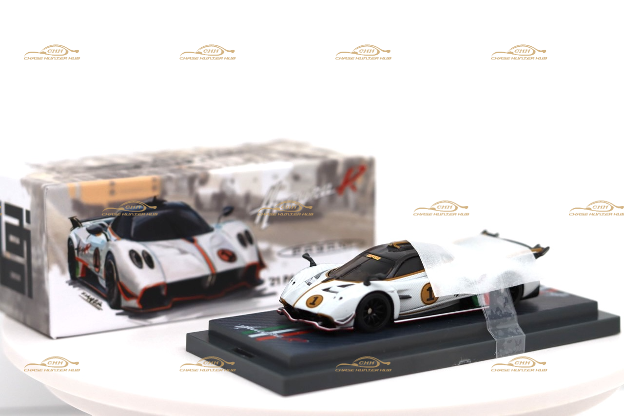 LiBai 1:64 customize HW RLC Pagani White Carbon