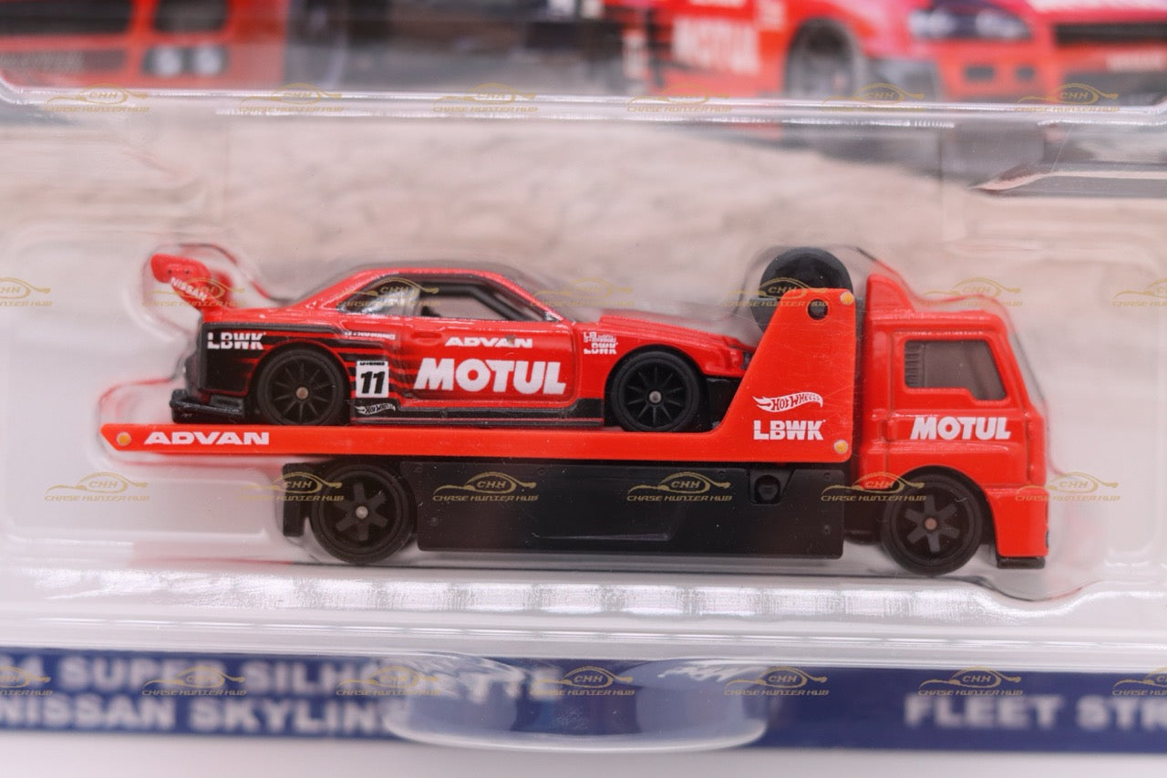 Hot Wheels 1:64 Team Transport #44 Nissan Skyline LB-ER34 Super Silouette Nissan Skyline Fleet Street #44