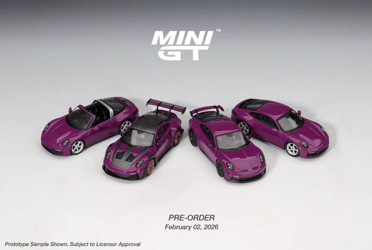 【Pre-Order】Mini GT 1:64 #MGTS0021 Porsche 911 (992.1) Rubystone Red Set
