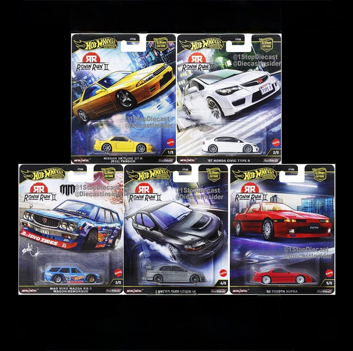 【Pre-order】Hot Wheels 1:64 Car Culture 2025 Ronin Run Set of 5