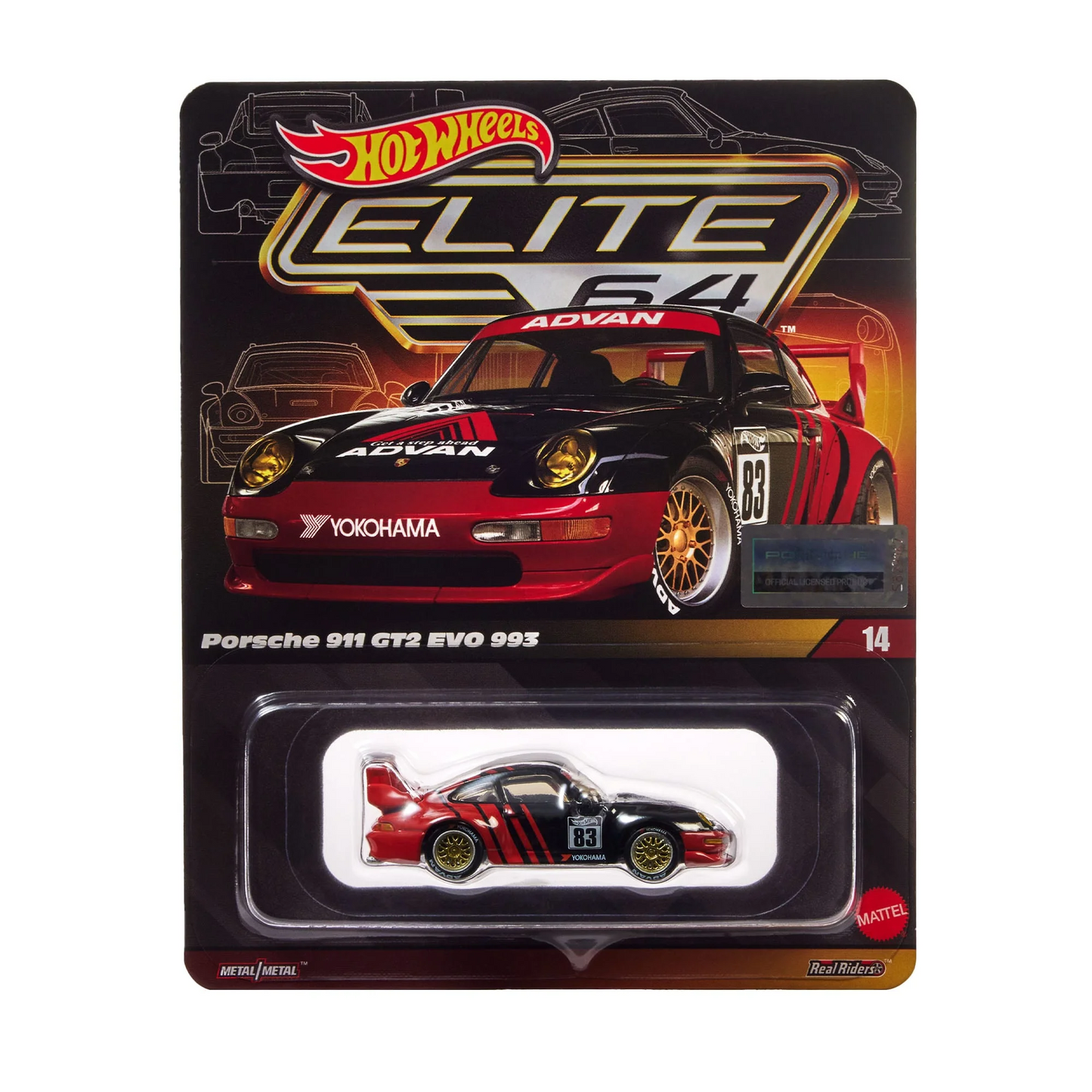 【Pre-Order】Hot Wheels Elite 64 Porsche 911 GT2 EVO 993