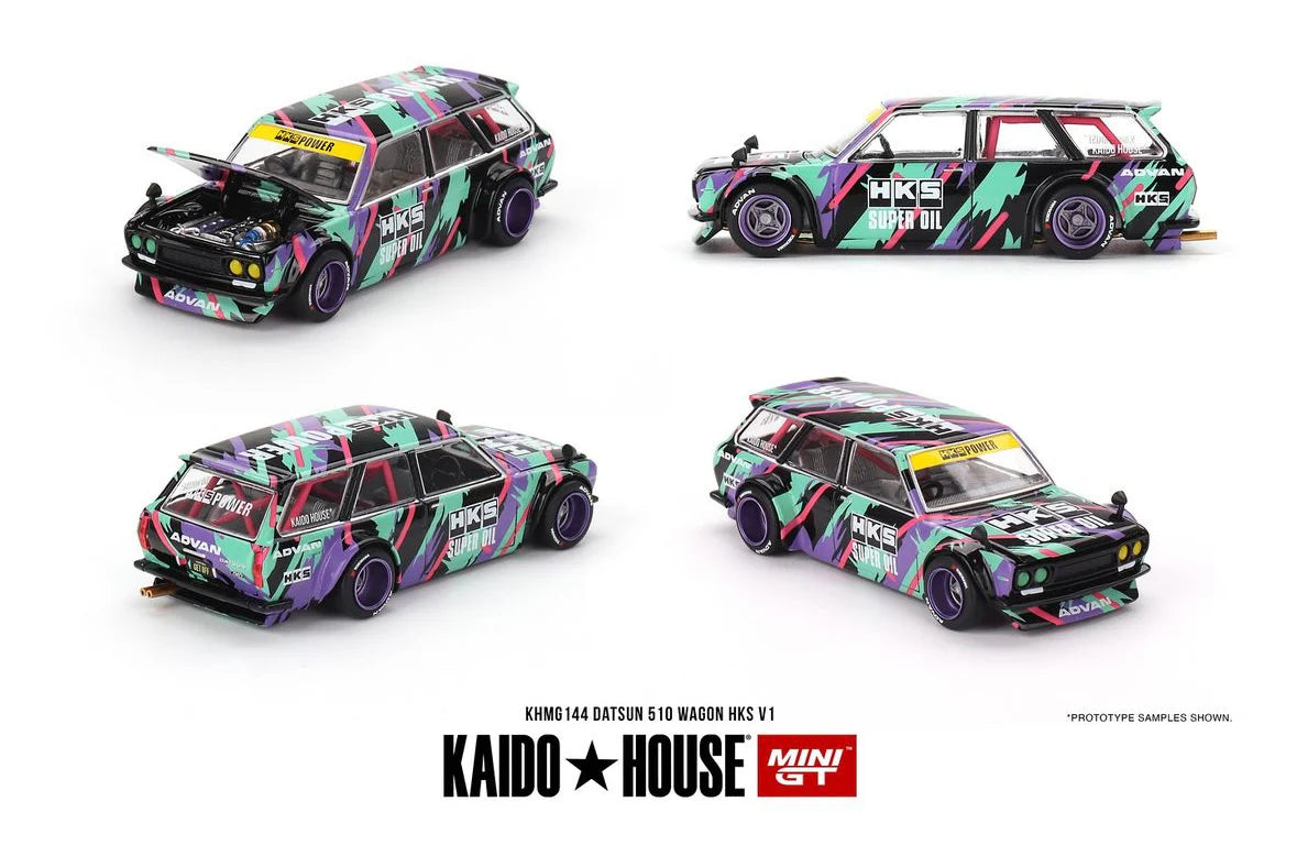 MINI GT x Kaido House 1:64 #144 Datsun 510 Wagon HKS V1