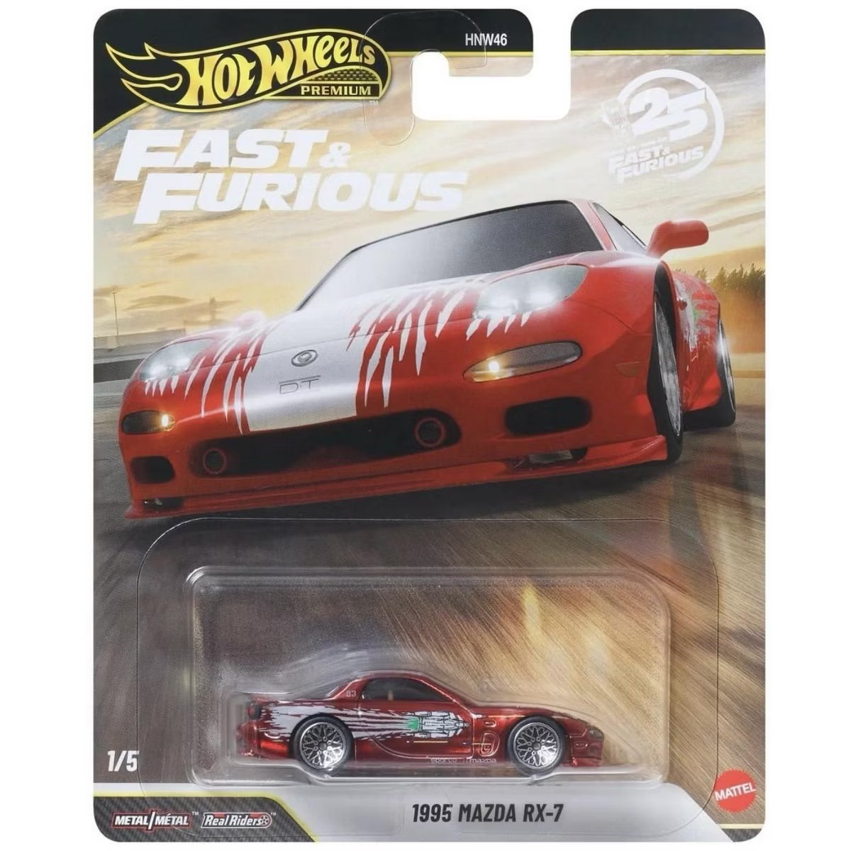 Hot Wheels 1995 Mazda RX-7 Fast & Furious 25th Anniversary