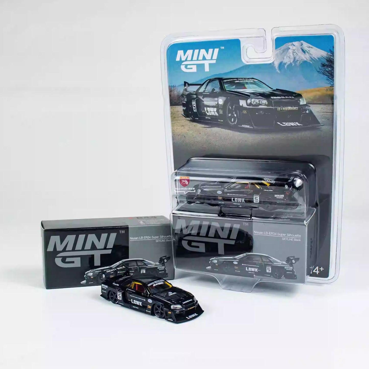 【Pre-Order】Mini GT 1:64 #844 Nissan LB-ER34 Super Silhouette SKYLINE Black Blister