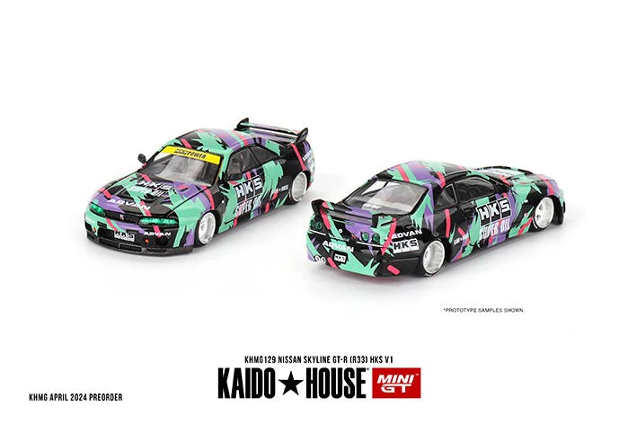 MINI GT x Kaido House 1:64 #129 Nissan Skyline GT-R (R33) HKS V1