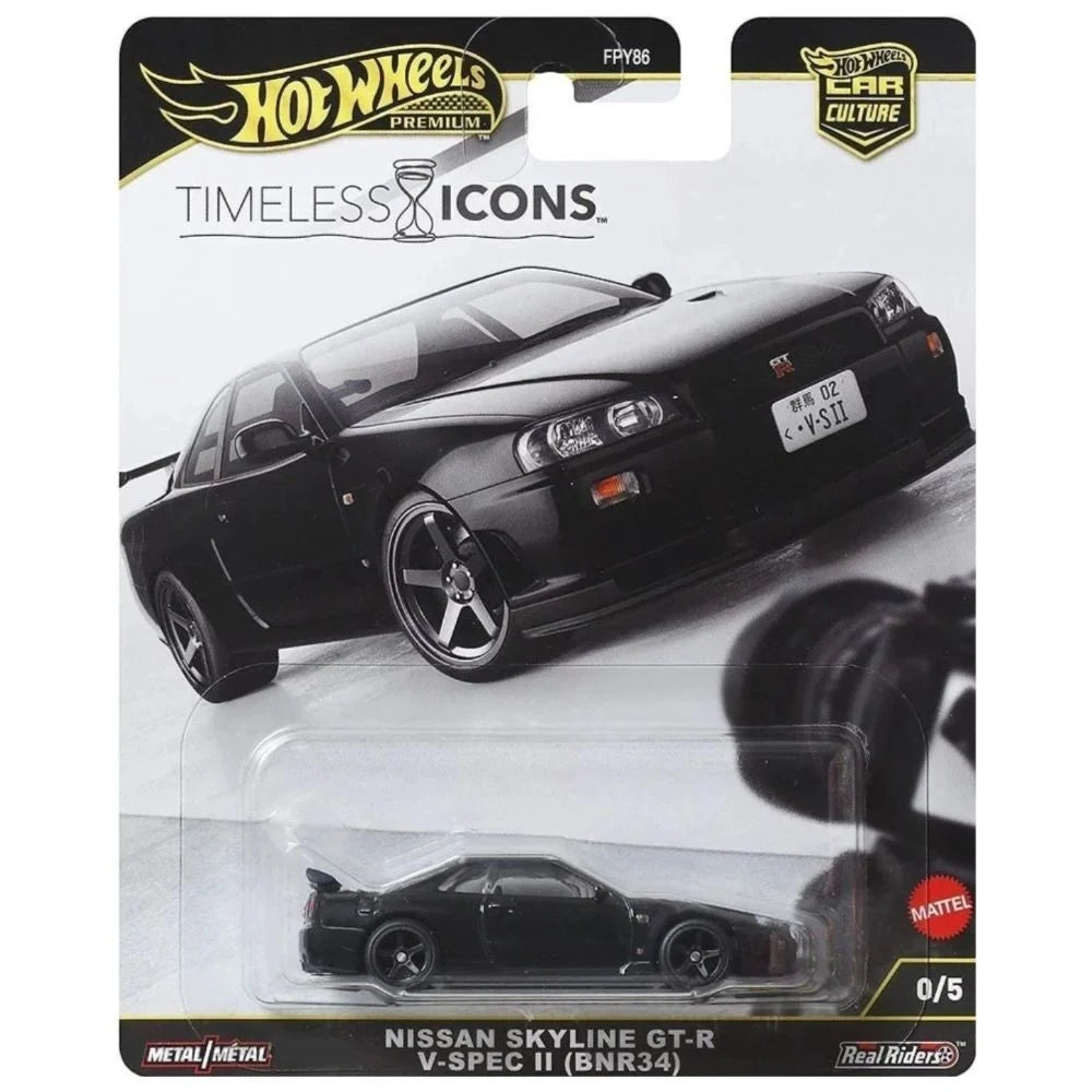 Hot Wheels Premium Car Culture Timeless Icons Nissan Skyline GT-R V·Spec II (BNR34) Chase