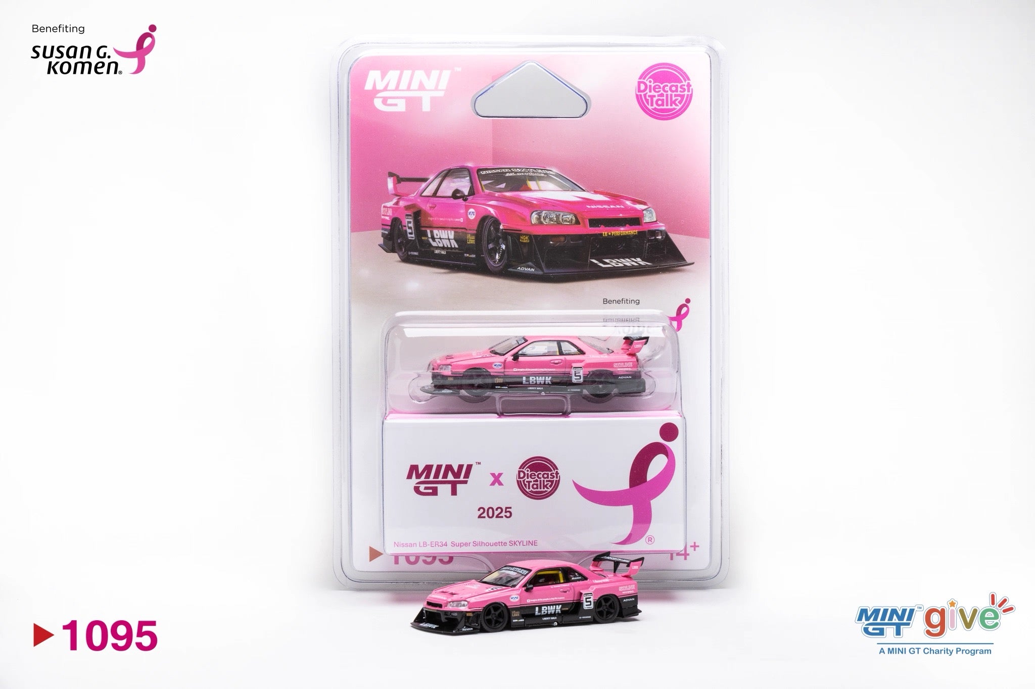 ミニカー MINIGT GIVE 2025LB-ER34 Super Silhouette MINI GT 1/64 Nissan LB-ER34 Super Silhouette Skyline Black