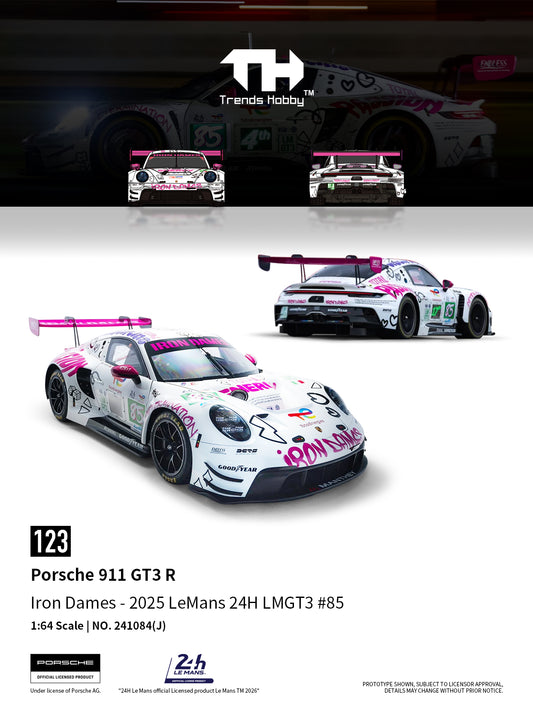Trends Hobby #123 Porsche 911 GT3 R Iron Dames - 2025 LeMans 24H LMGT3 #85