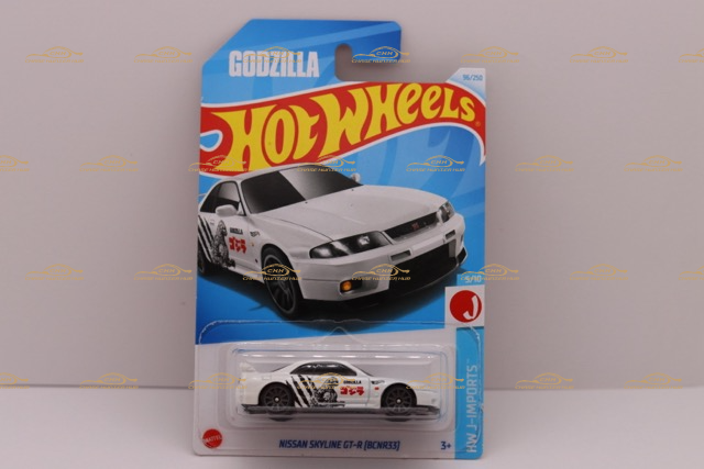 Hot Wheels Mainline NISSAN SKYLINE GT-R BCNR33 WHITE Godzilla