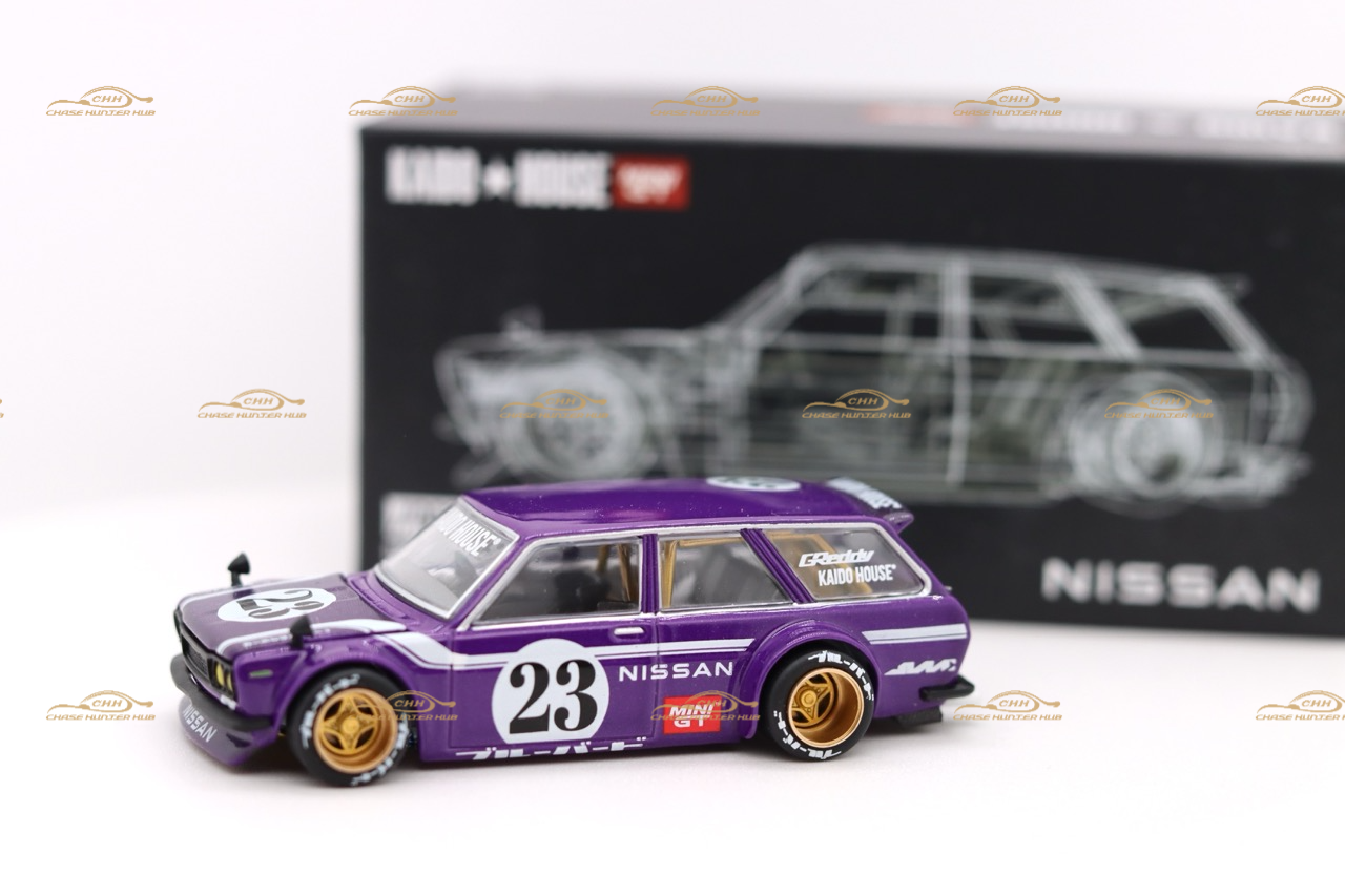 Kaido House x Mini GT #062 Datsun 510 Wagon Purple