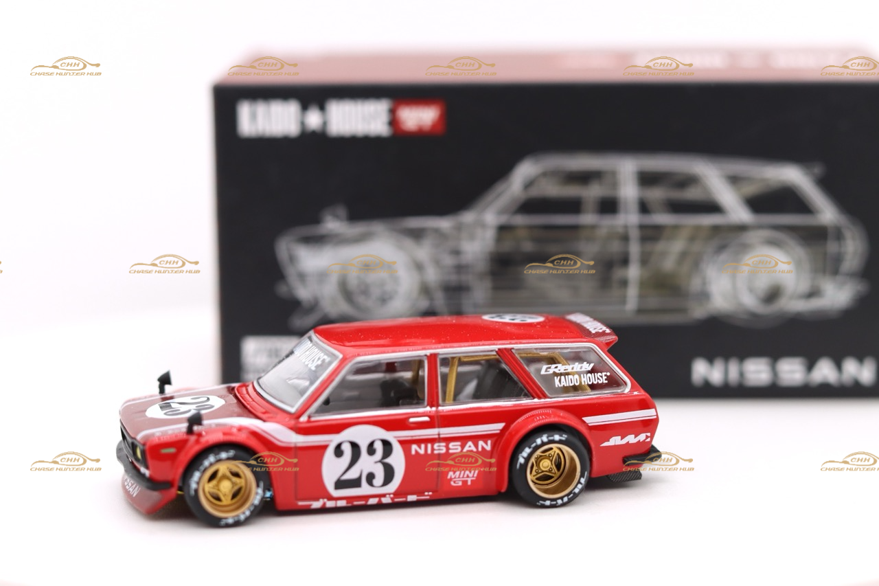 Kaido House x Mini GT #062 Datsun 510 Wagon Red