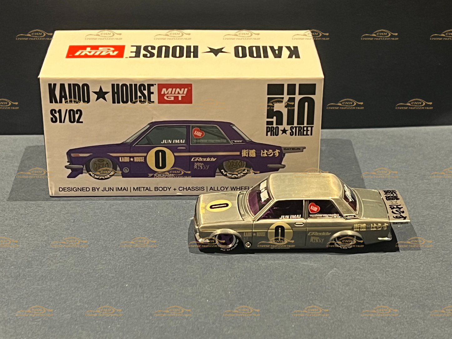 Kaido House x Mini GT S1/02 Datsun 510 Pro Street Chase