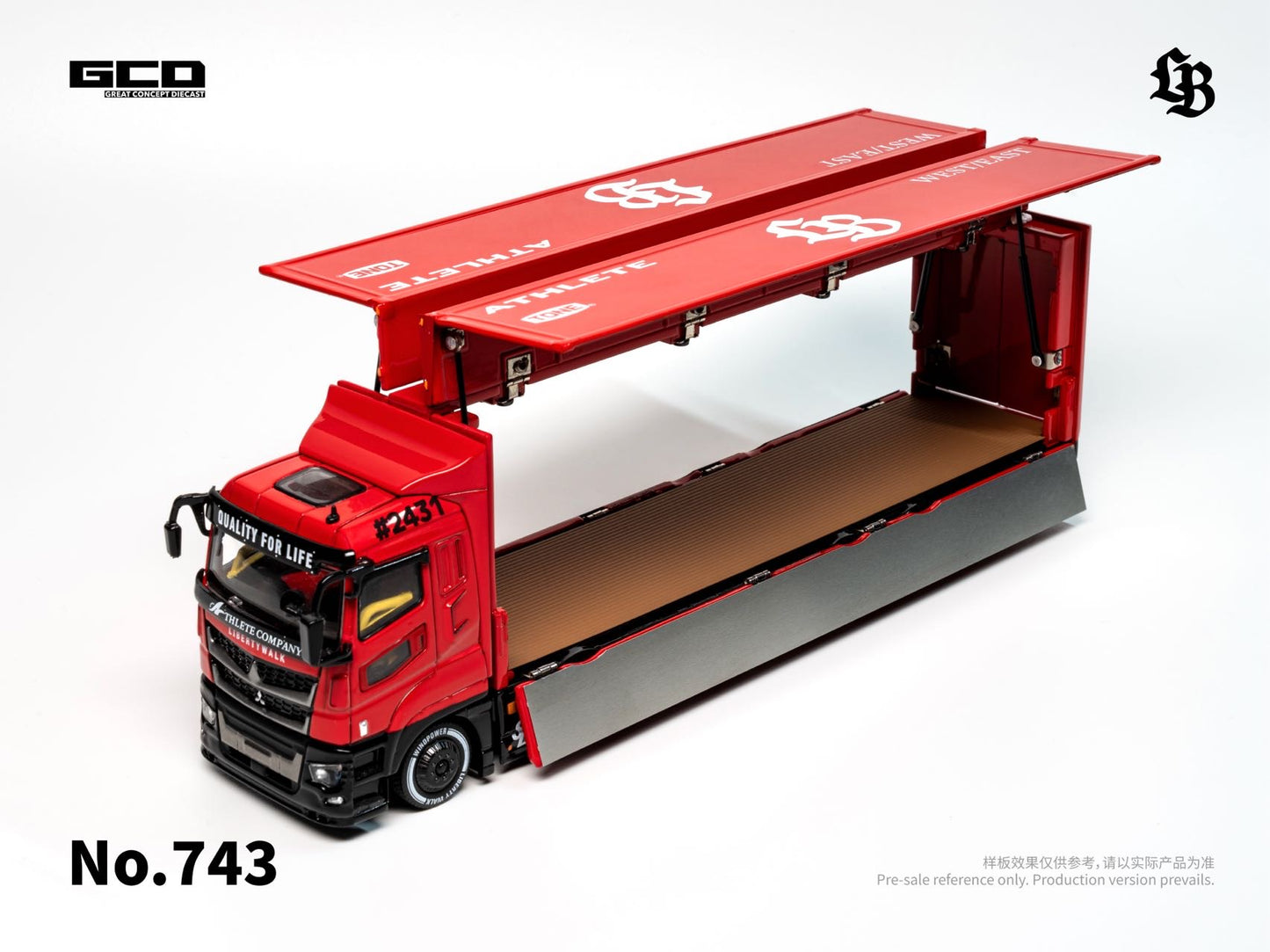 【Pre-Order】GCD LBWK Mitsubishi & LBWK LB-TRUCKS Fuso Super Great Super Silhouette Red-Black