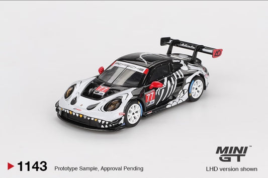 【Pre-Order】Mini GT #1143 1:64 Porsche 911 GT3 R #77 AO Racing 2025 IMSA Petit Le Mans