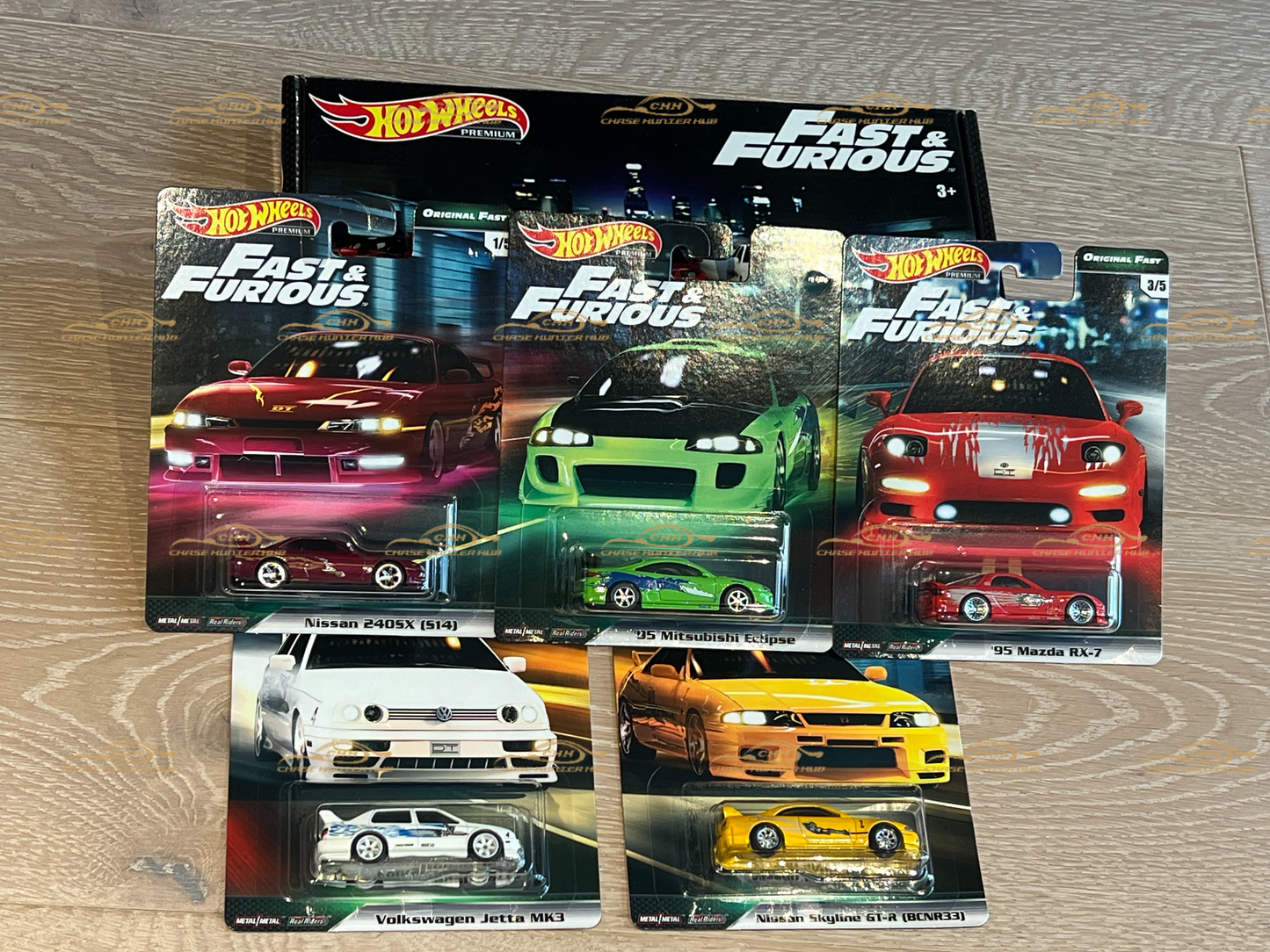 Fast and Furious Hot Wheels Fast Original Premium Box 5 Pack Complete Set