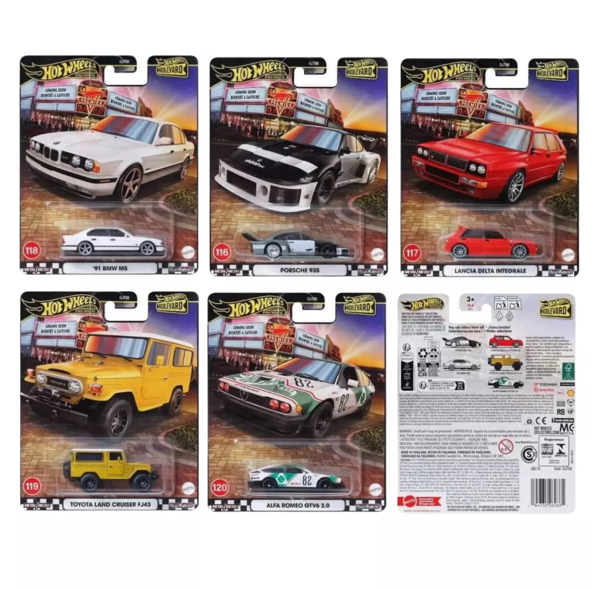 Hot Wheels Premium Boulevard Set of 5 #116-120