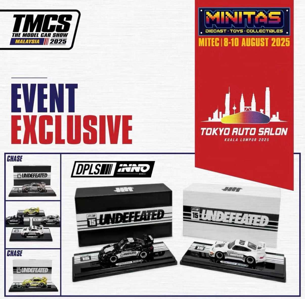 【Pre-Order】Inno 64 Malasiya 2025 TAS Undefeated RWB Porsche Set