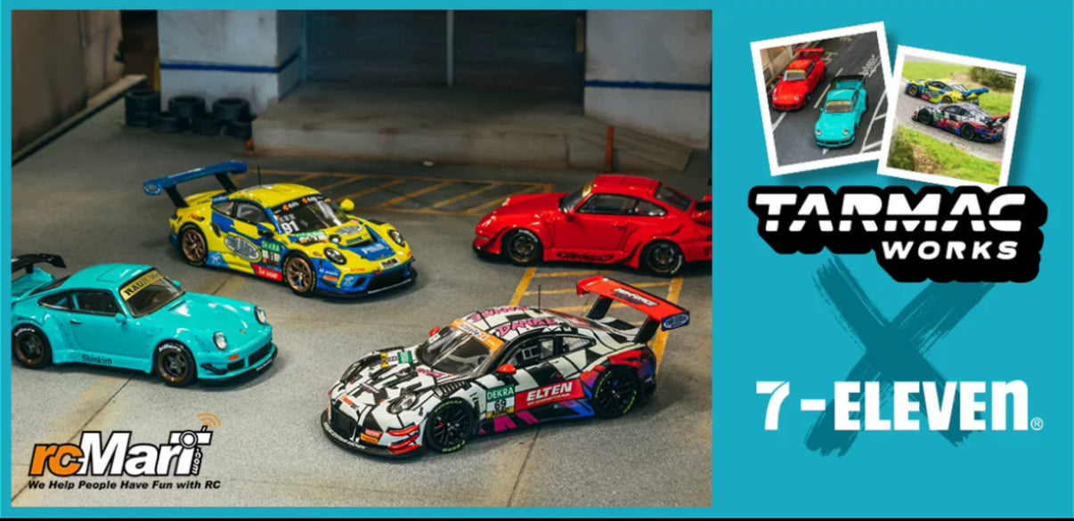 Tarmac Works x 7-Eleven Porsche Set of 4