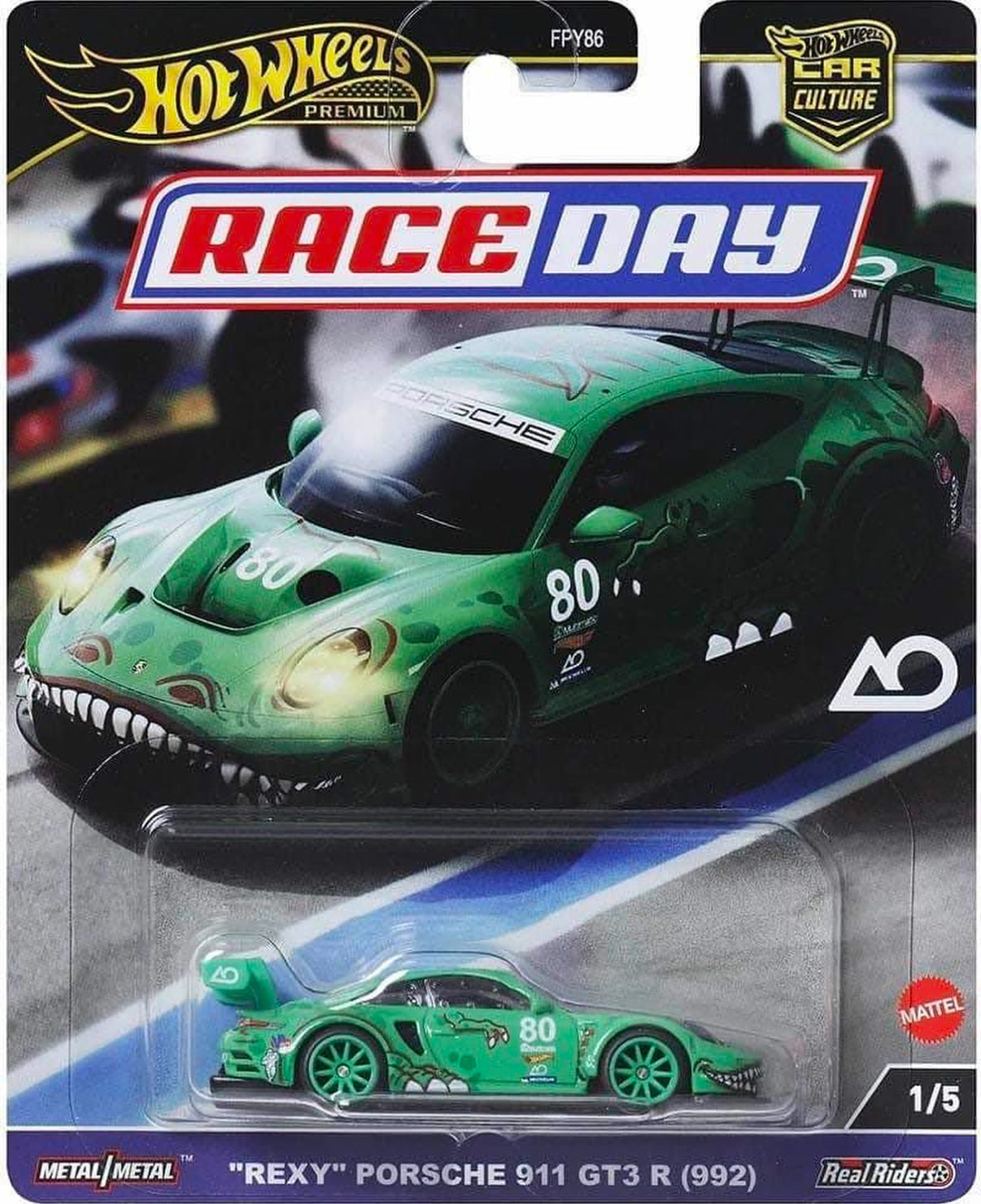 Hot Wheels Race Day 2024 Porsche 911 GT3 R “Rexy”