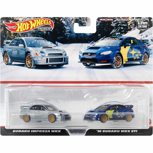 Hot Wheels Premium Car Culture Twin Pack - Subaru Impreza WRX / '16 Subaru WRX STI