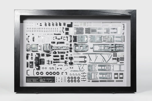 GCD 1:64 Mercedes- Benz trailer dismantled parts with frame