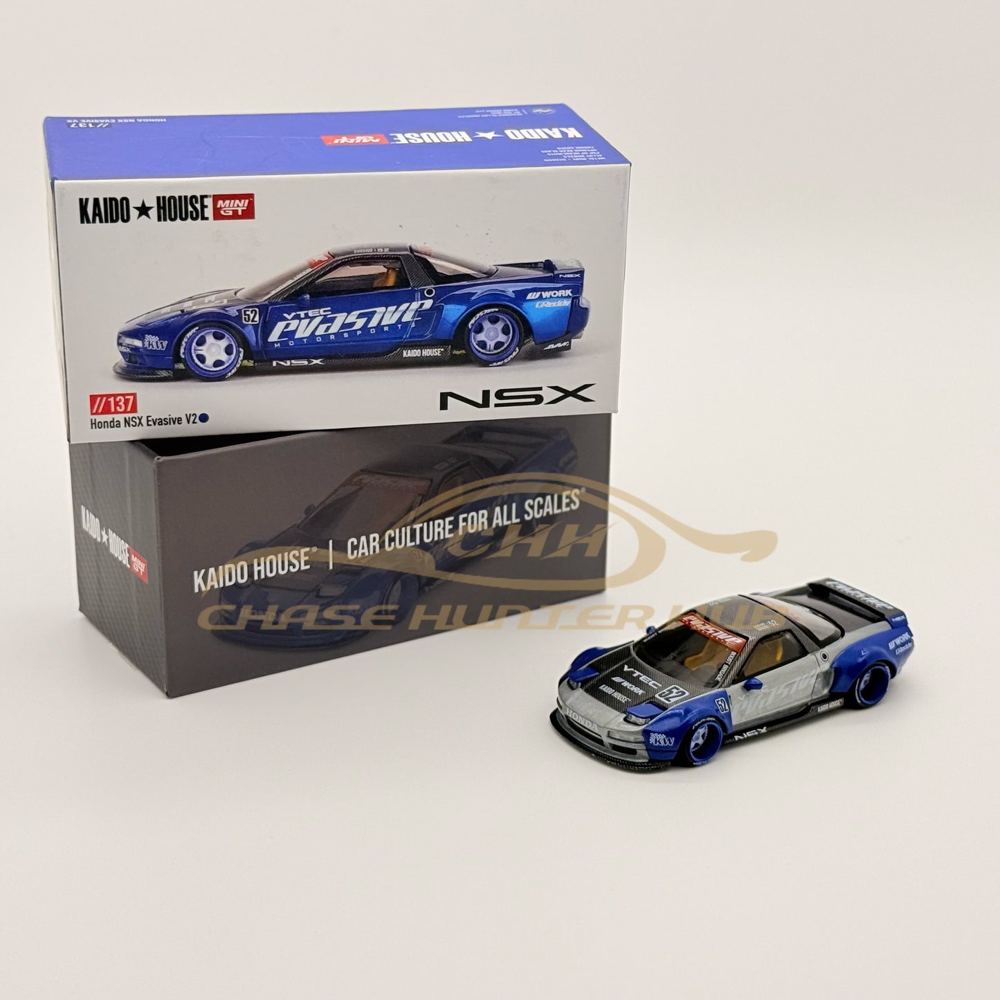 MINI GT x Kaido House #137 Honda NSX Kaido Racing V1 Blue Chase