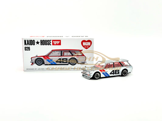 MINI GT x Kaido House #026 Datsun 510 Wagon BRE V1 (Red & White)