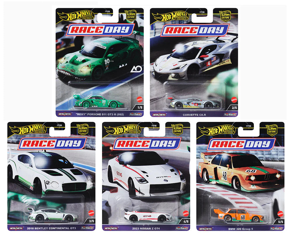 Hot Wheels 1:64 Car Culture 2024 Race Day Set of 5