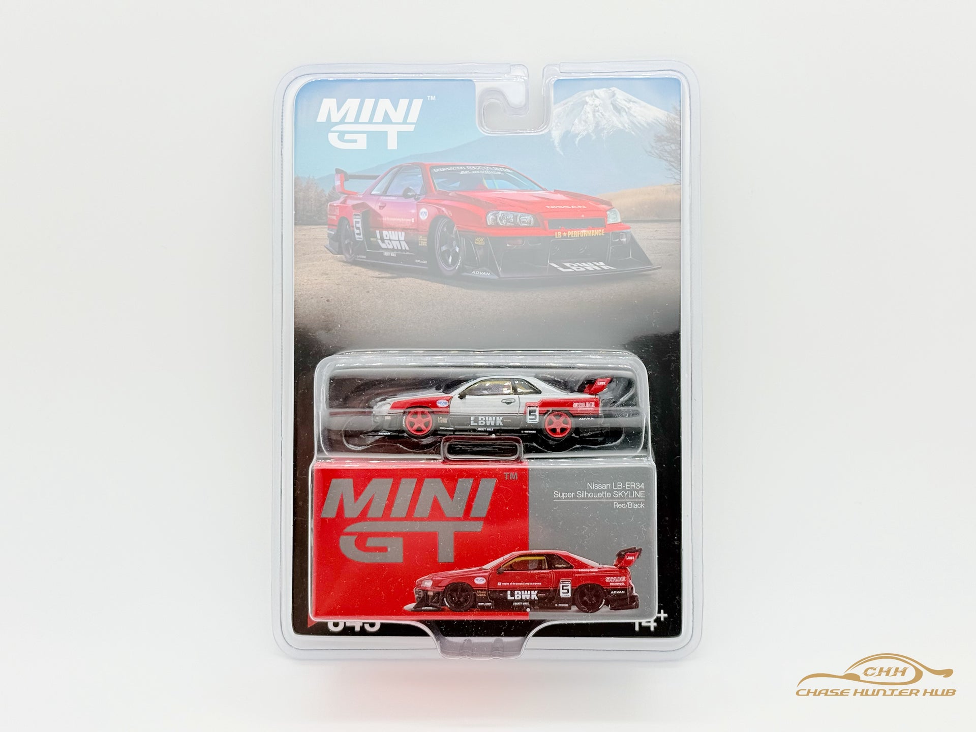 Mini GT 1:64 Nissan LB-ER34 Super Silhouette SKYLINE Red/Black