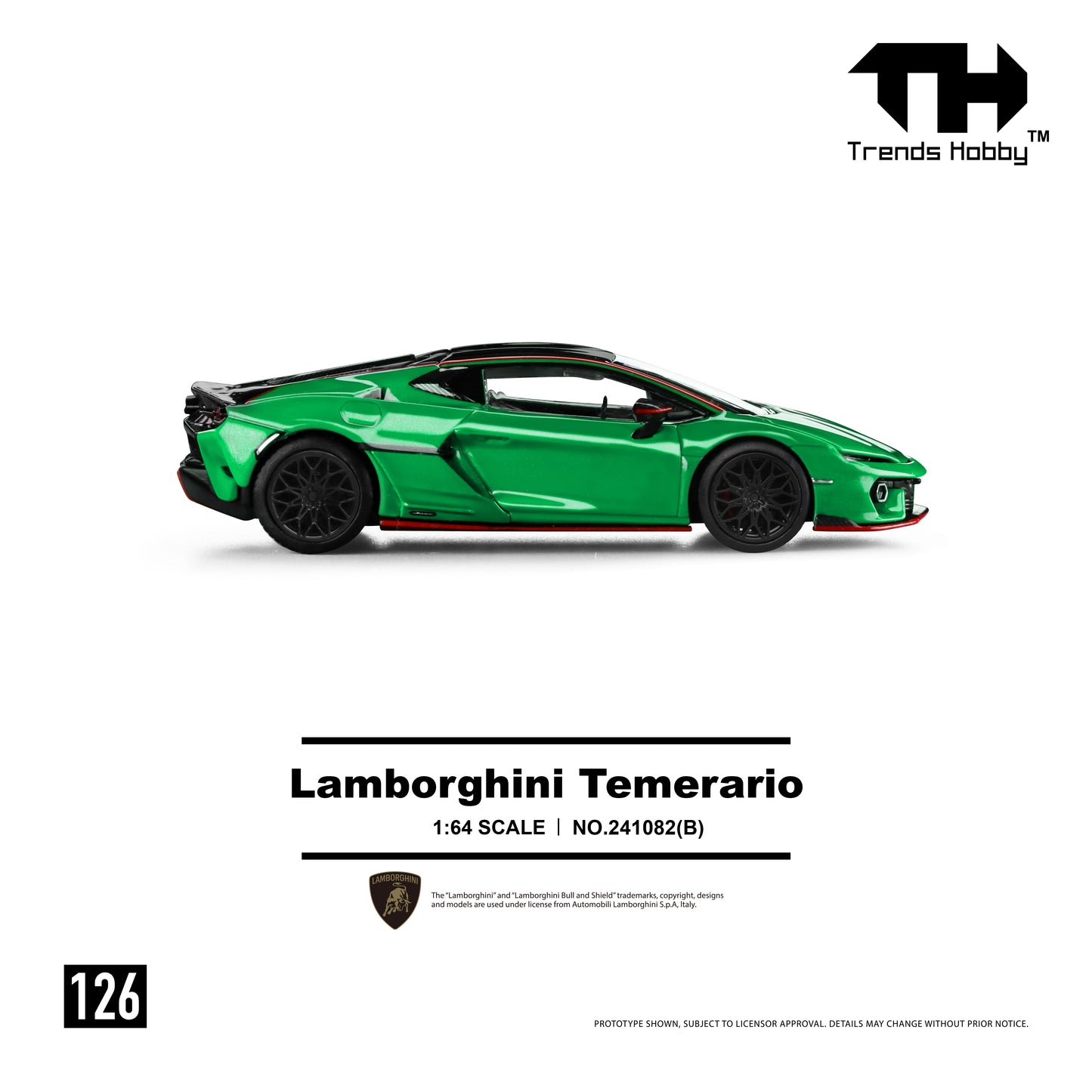Trends Hobby #126 Lamborghini Temerario Green