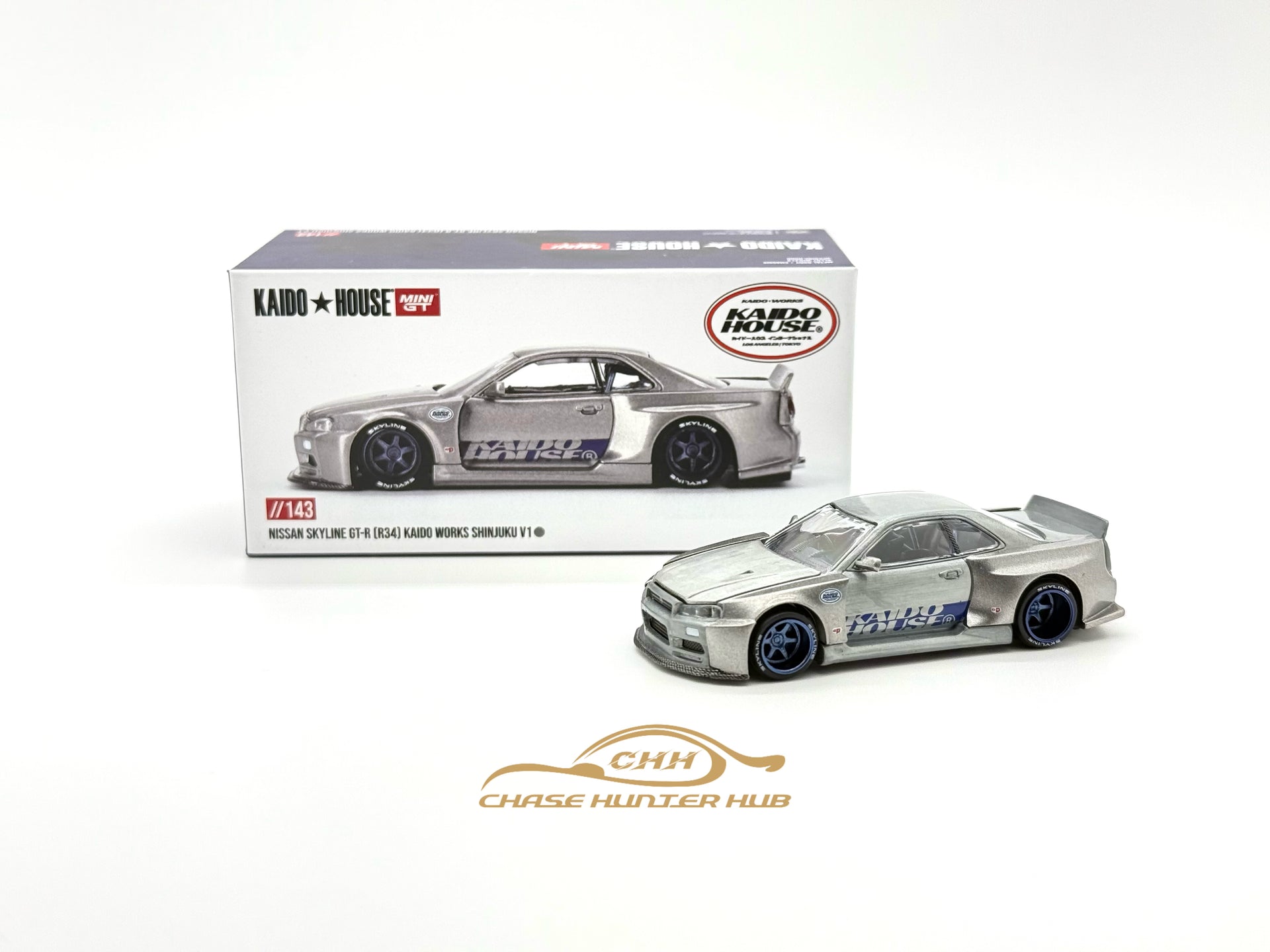 Mini GT x Kaido House 1:64 #143 Nissan Skyline GT-R (R34) Kaido Mini GT x Kaido House 1:64 #143 Nissan Skyline GT-R (R34) Kaido