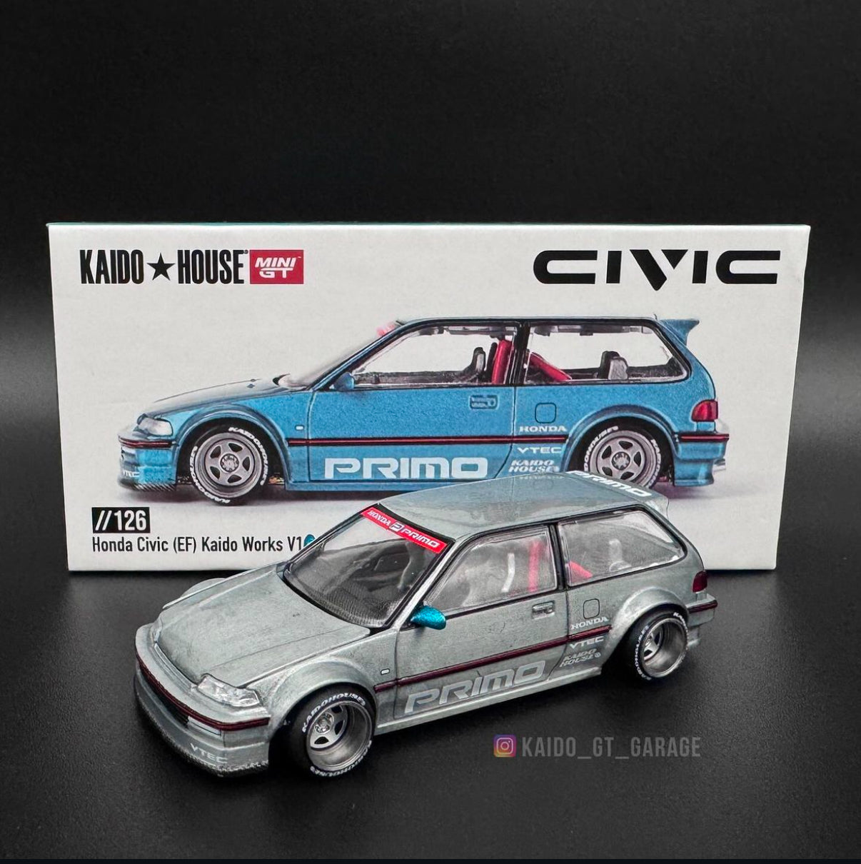 MINI GT x Kaido House #126 Honda Civic Kaido Works V1 Chase