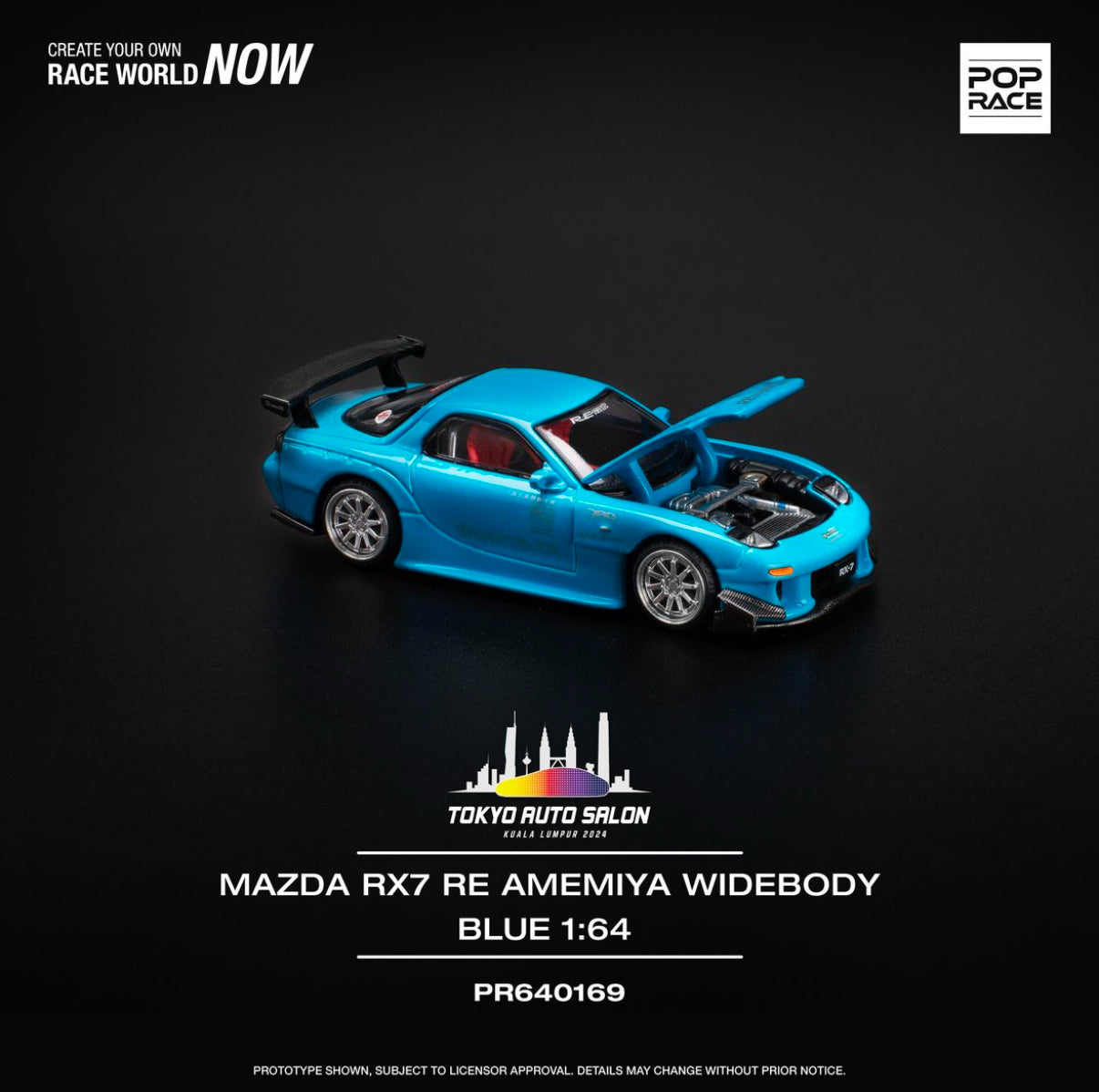 Pop Race Tokyo Auto Salon KL 2024 Mazda RX7 RE Amemiya Widebody Blue PR640169