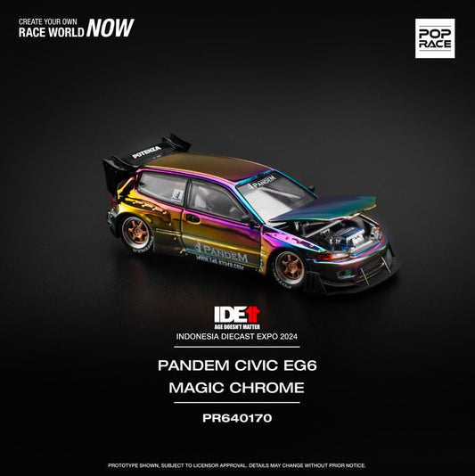 Pop Race IDE 2024 Pandem Civic EG6 Magic Chrome PR640170