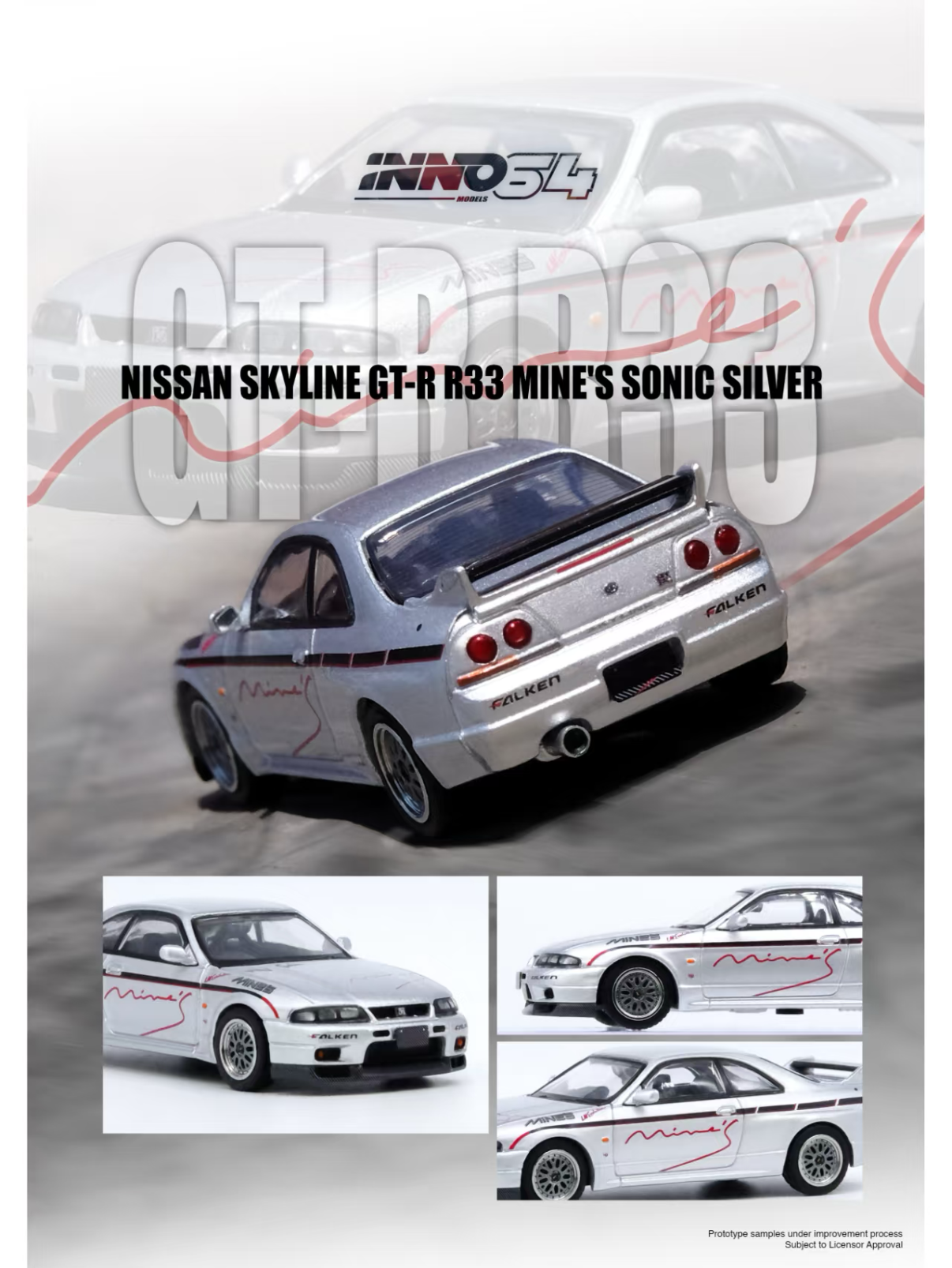 【PRE-ORDER】INNO64 1:64 Nissan Skyline GT-R (R33) Tuned By Mines