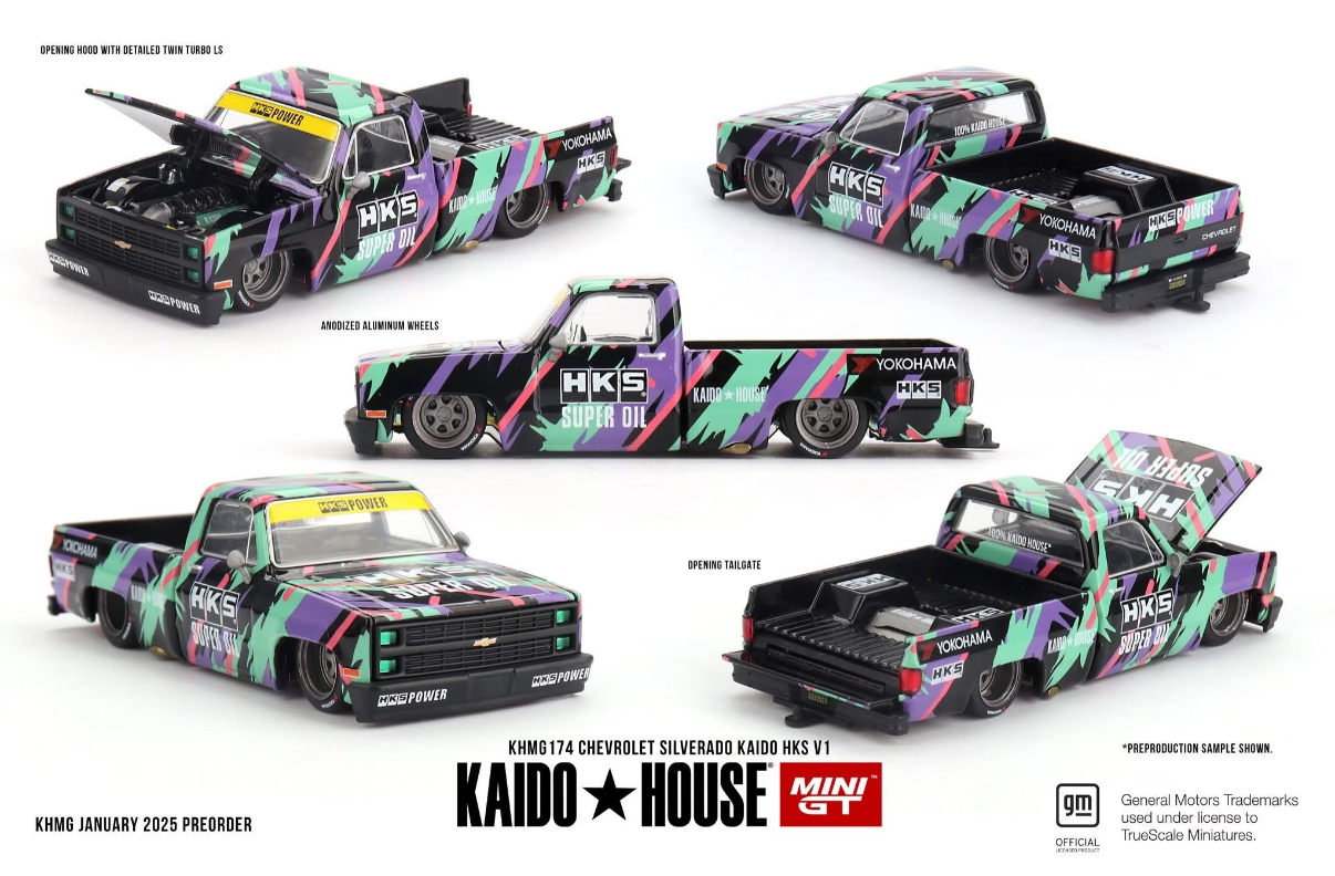 【Pre-Order】MINI GT X Kaido House KHMG174 CHEVROLET SILVERADO KAIDO HKS V1