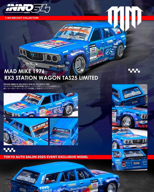 Inno 64 2025 Tokyo Auto Salon MAD MIKE 1976 MAZDA RX3 Station Wagon