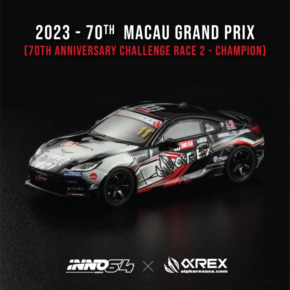 Inno 64 x Alpharerusa 2025 Tokyo Auto Salon Macau Grand Prix Set Of 2