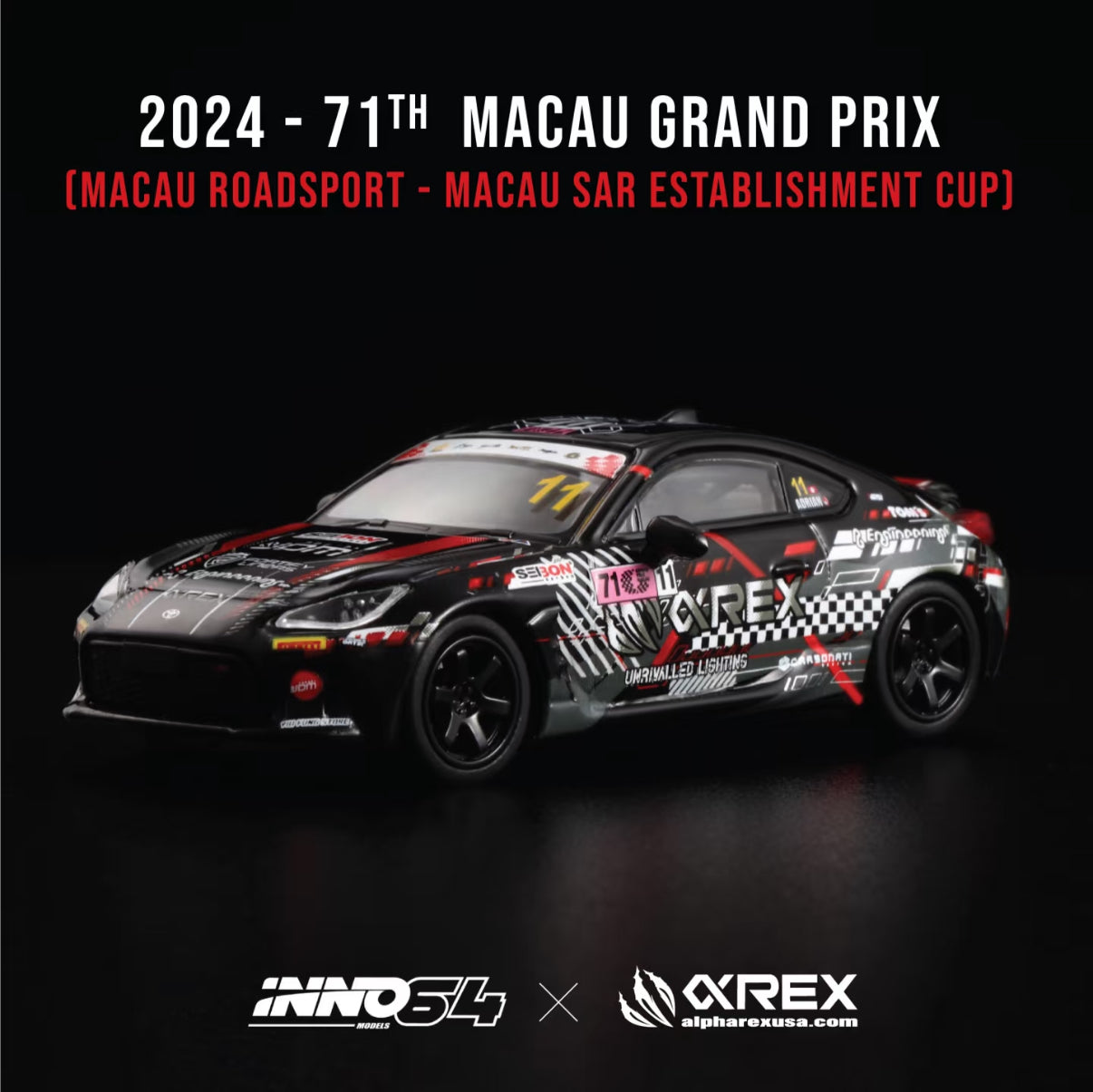 Inno 64 x Alpharerusa 2025 Tokyo Auto Salon Macau Grand Prix Set Of 2