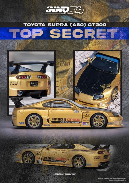 【Pre-order】Inno 64 Toyota Supra A80 "TOP SECRET" GT300