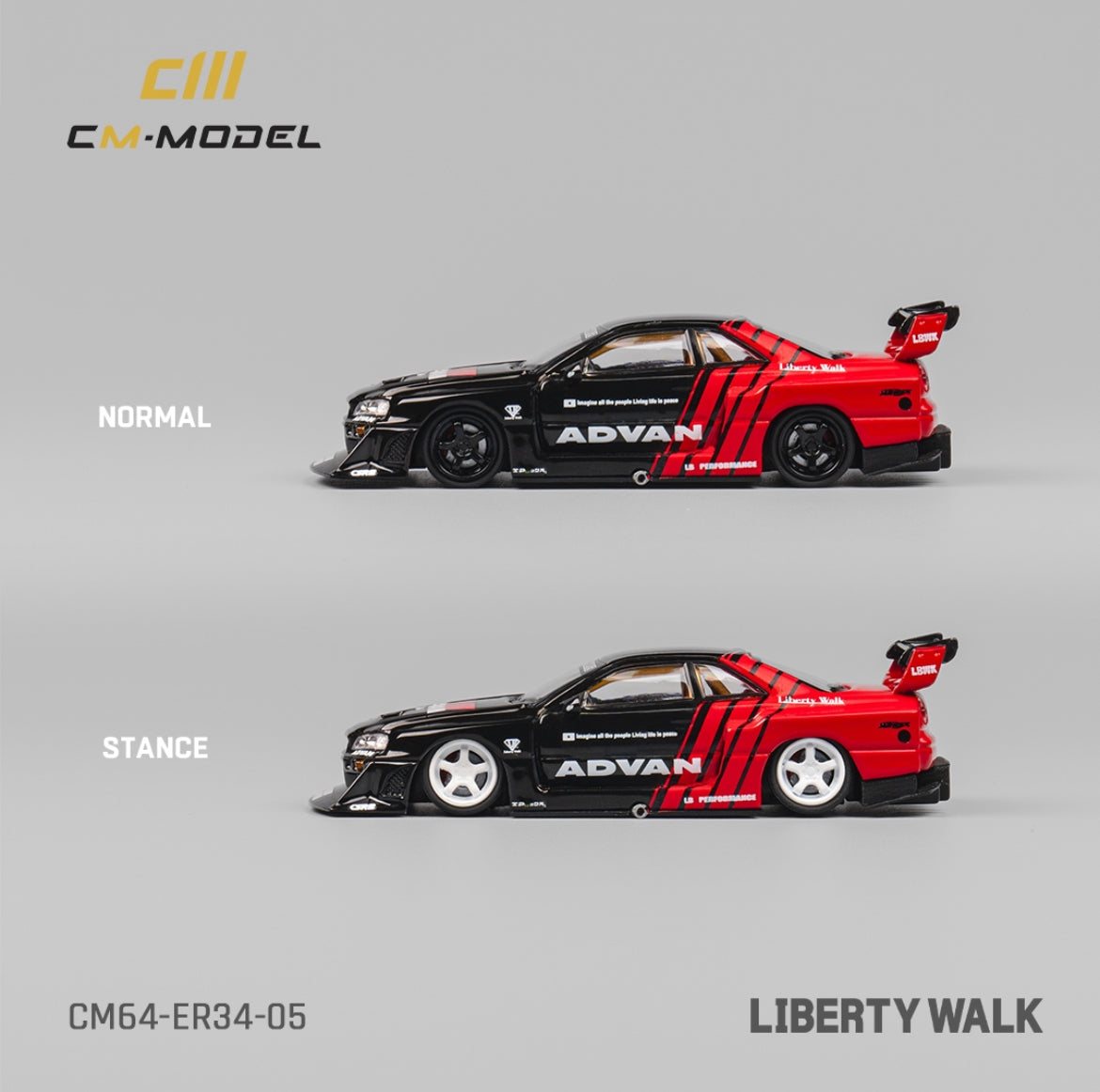 CM Model LBWK Nissan Skyline GTR34 Advan