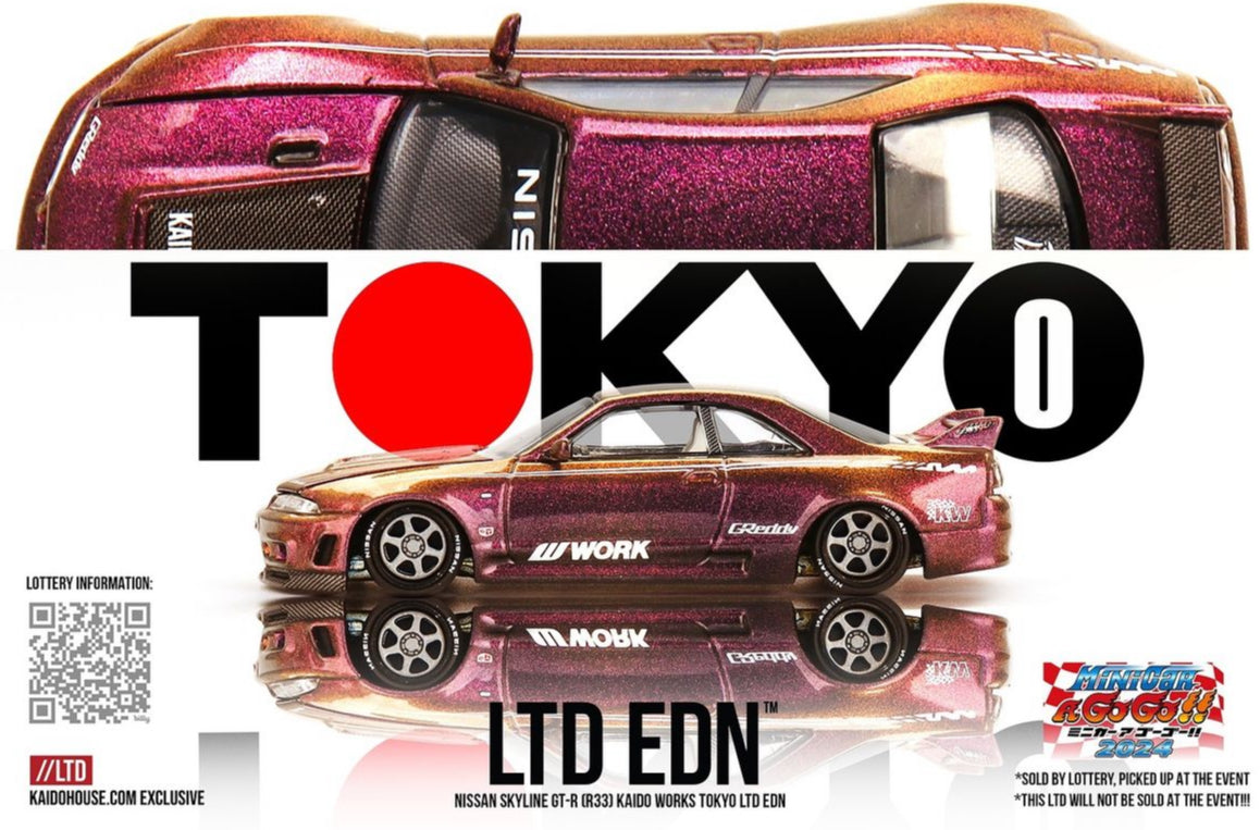 MINI GT x Kaido House #075 Nissan Skyline GTR33 Tokyo LTD EDN