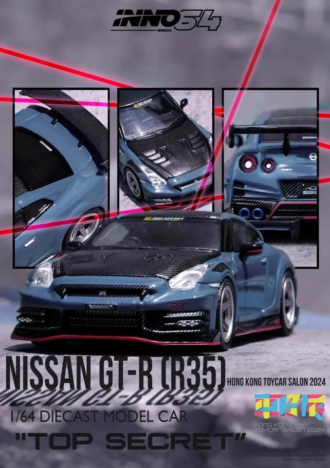 Inno64 Hong Kong Toy Car Salon 2024 Nissan GTR 35 "Top Secret"