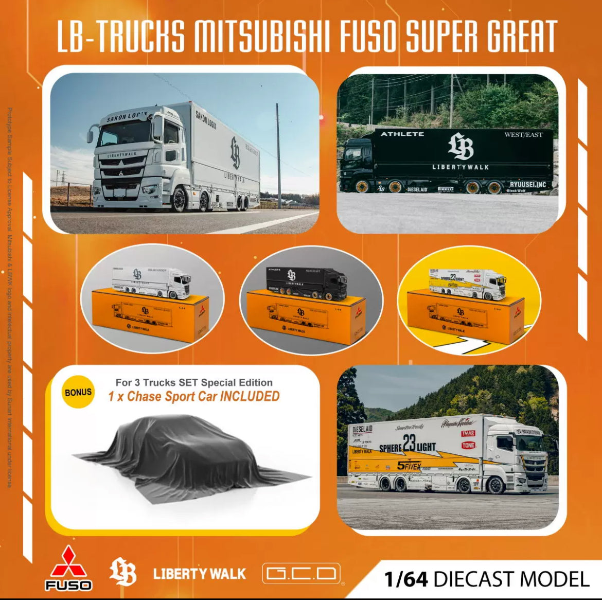 GCD 1:64 Mitsubishi LB-TRUCKS Fuso Super Great