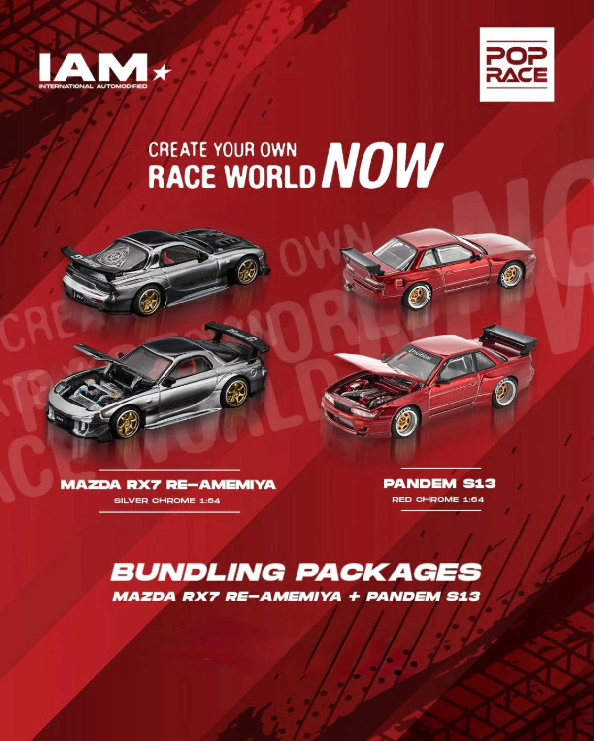 【Pre-Order】Pop Race 1:64 IAM Surabaya 2025 Exlusive Cars Set of 2