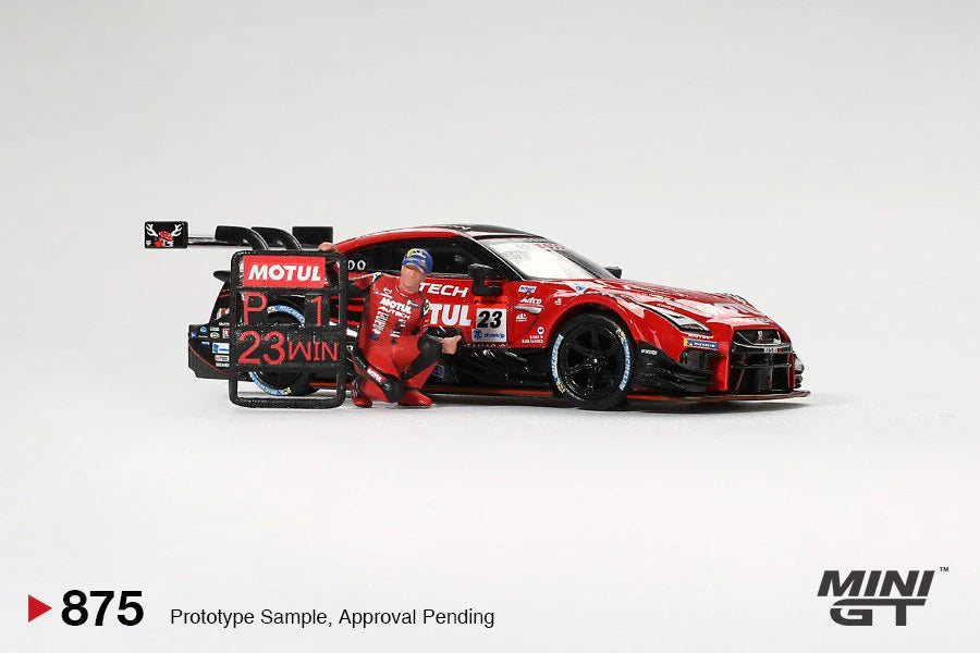 【PRE-ORDER】 MINI GT 1:64 Nissan GT-R NISMO #23 "MOTUL AUTECH GT-R 2021" SUPER GT SERIES Suzuka winner W/ Matsuda Figure