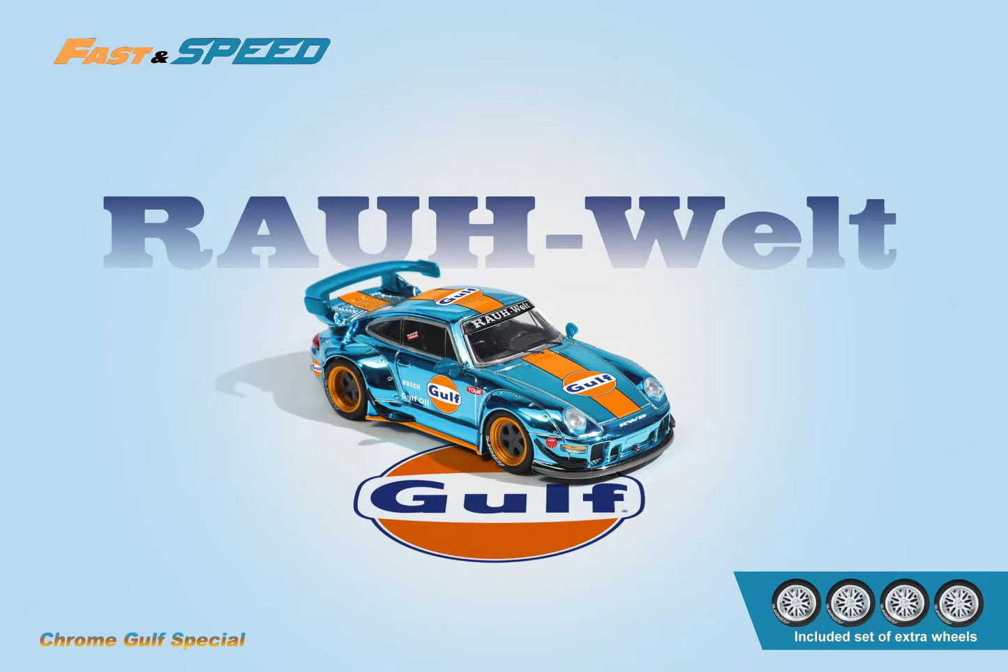 Fast Speed 1:64 Gulf Porsche RWB 993