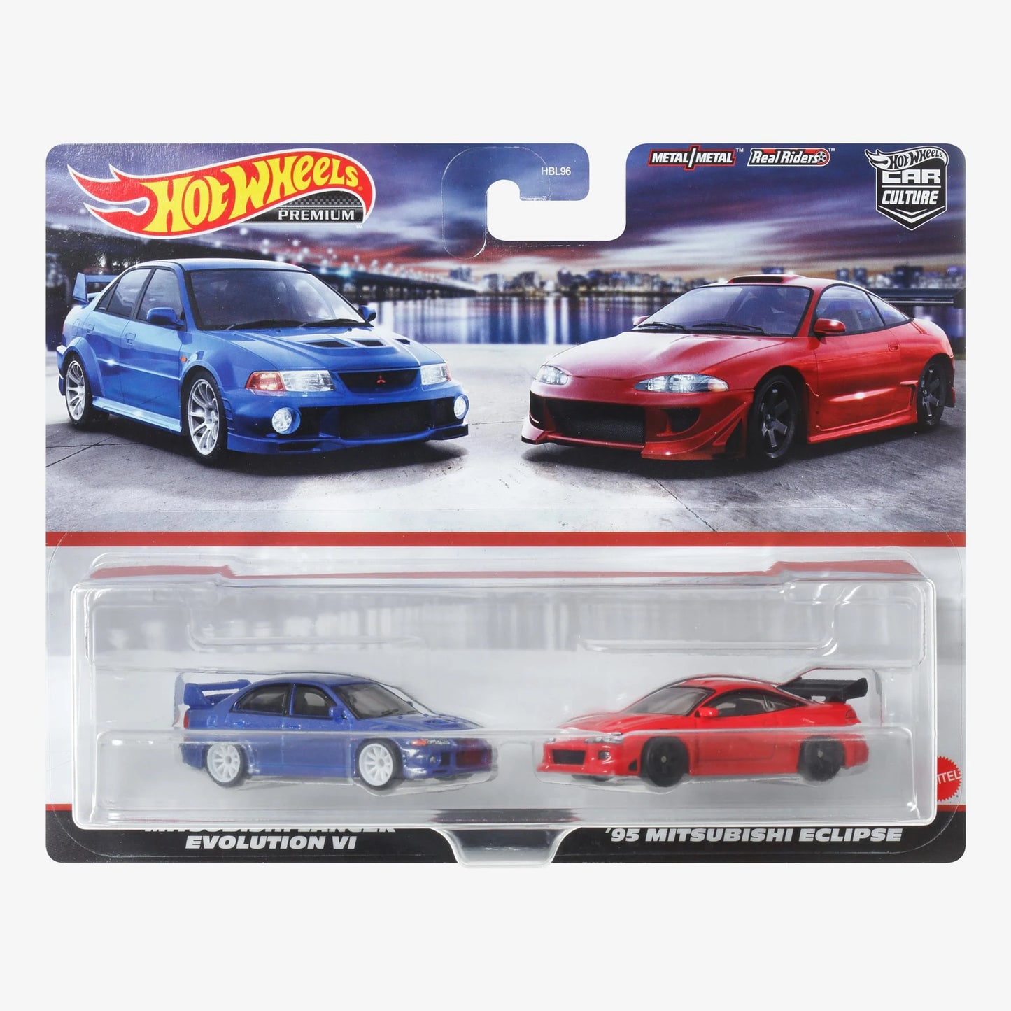 Hot Wheels Premium Car Culture Twin Pack 1995 MITSUBISHI ECLIPSE & LANCER EVO VI